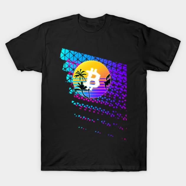 Bitcoin 80's Sizzle T-Shirt by Destro